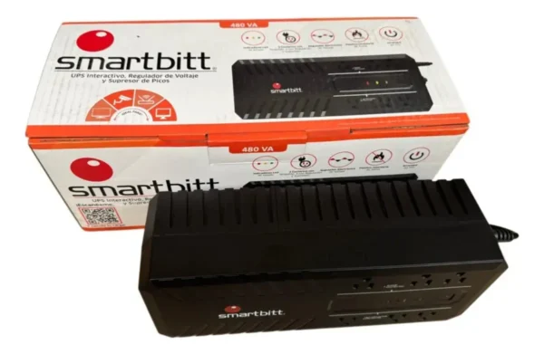 No Break Smartbitt SBNB480M 480VA / 240W con Regulador de Voltaje y Respaldo de Batería