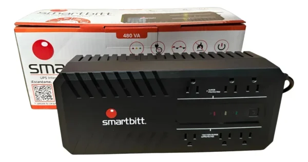 No Break Smartbitt SBNB480M 480VA / 240W con Regulador de Voltaje y Respaldo de Batería
